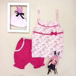 تاپ و شلوارک دخترانه مدل گلسرخ کد 245