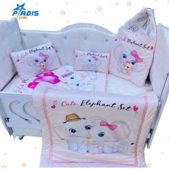 سرویس خواب 5 تکه نوزاد طرح کیوت الفنت کد 1011