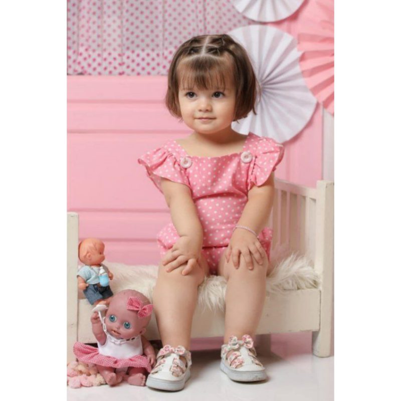 بادی باله دار نوزادی دخترانه صورتی