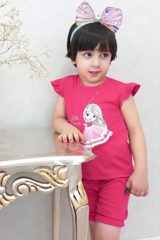 تیشرت شلوارک دخترانه مدل بارلی