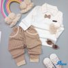 بلوز شلوار نوزادی دخترانه مدل مینل کد 895