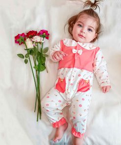 سرهمی نوزادی تا کودک بچگانه دخترانه گلبهی کد 430