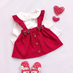 سارافون قرمز مدل ترانه با بلوز کد 422