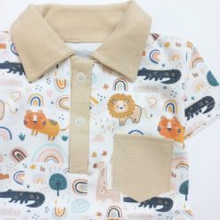 رامپر نوزادی پسرانه مدل لاین کاب کد 274