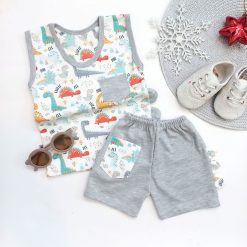 رکابی و شلوارک نوزاد تا کودک پسرانه تیرکس کد 598