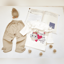 بلوز شلوار نوزاد تا کودک دخترانه طرح خرگوش کد 2035