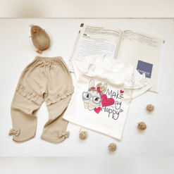 تیشرت شلوار نوزاد تا کودک دخترانه طرح خرگوش کد 2034