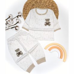 مانتو و شلوار نوزادی دخترانه جلو دکمه مدل پانی کد 561