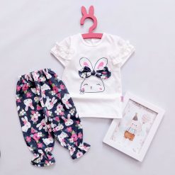 تیشرت شلوار نوزاد تا کودک دخترانه مدل ربیت کد 841