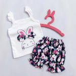 تاپ و شلوارک نوزاد تا کودک دخترانه مدل ربیت کد 683