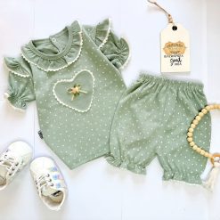 تیشرت شلوارک دخترانه مدل پرنسس کد 943