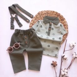 تیشرت و شلوار مجلسی نوزاد تا کودک پسرانه مدل پنجه کد 660