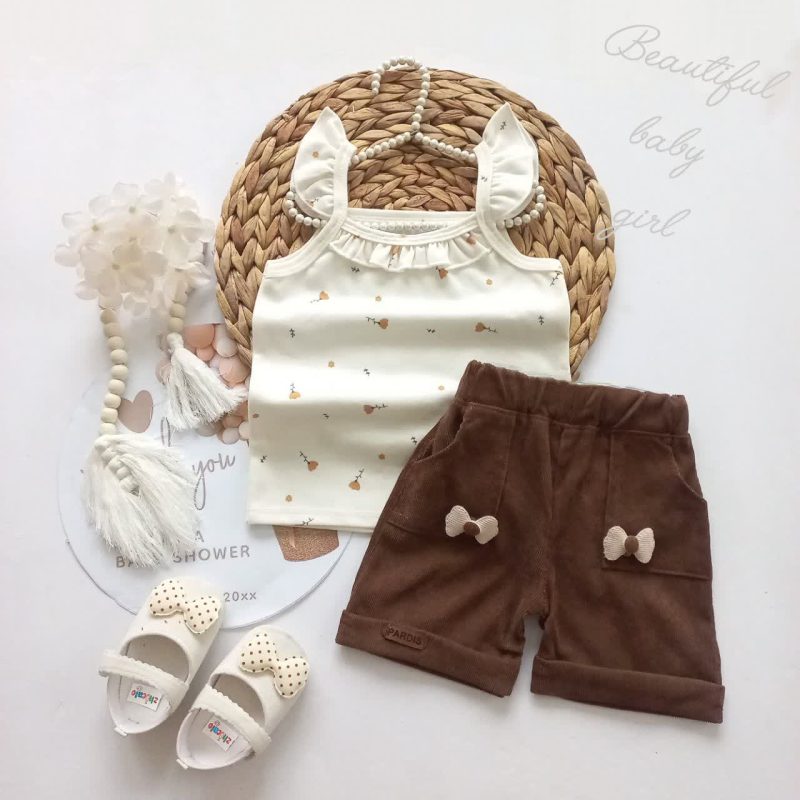 تاپ شلوارک دخترانه مدل ملینا کد 938