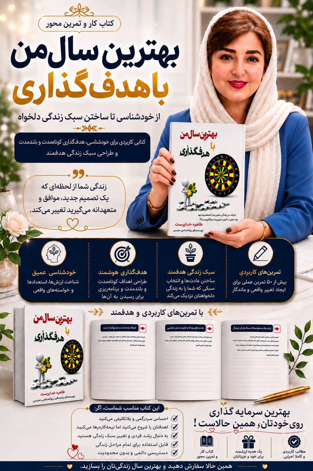 کتاب بهترین سال من با هدف گذاری نویسنده طاهره خداپرست کتاب بهترین سال من با هدف گذاری نویسنده طاهره خداپرست