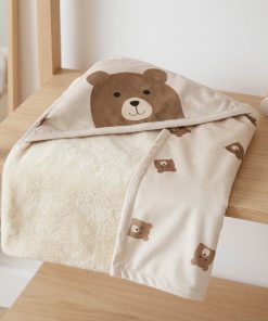 پتو نوزادی تدی دو رو ابعاد 75*75 کد S9010