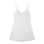 لباس خواب دو تیکه توری سفید rose ویولت کد 9600 - Image 4