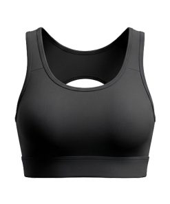 نیم تنه ورزشی زنانه بدون فنر مشکی کد 6614