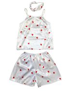 تاپ شلوارک ساتن طرحدار little ویولت کد 1005 - تصویر 3