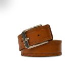 کمربند تک لایه مردانه مدل MF سگک میخی چرم طبیعی کد CH8028 - Image 2