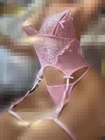 کاستوم هارنی توری بند جوراب دار صورتی کد 9033 - Image 3