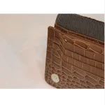 کیف پول مدل چمن طرح کروکودیل ریز چرم طبیعی کد CH8025 - Image 3