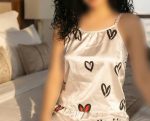 تاپ شلوارک ساتن طرحدار heart ویولت کد 1005 - Image 5