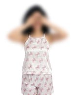 تاپ شلوارک ساتن طرحدار پاپیون ویولت کد 1005 - Image 5