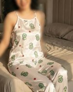 تاپ شلوار ساتن طرحدار Dini ویولت کد 1022 - Image 5