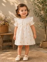 بادی نوزادی تا کودک بچگانه دخترانه دامن دار مدل ملینا مجلسی کد 747 - Image 3