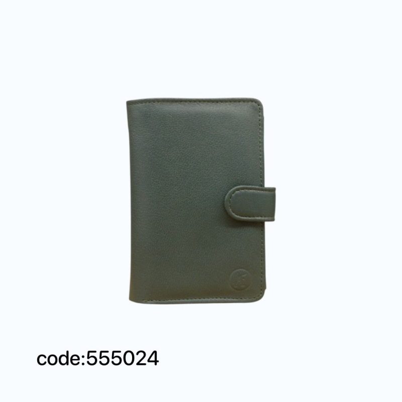کیف پول دکمه ای چرم طبیعی مدل W512 کد 555024