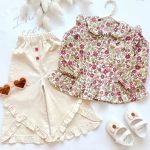 بلوز و شلوار نوزادی تا کودک دخترونه مدل سوین کد V6309