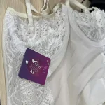 بادی زنانه شیری فنردار هارنس دار دانتل ویولت کد 6096 - تصویر 3